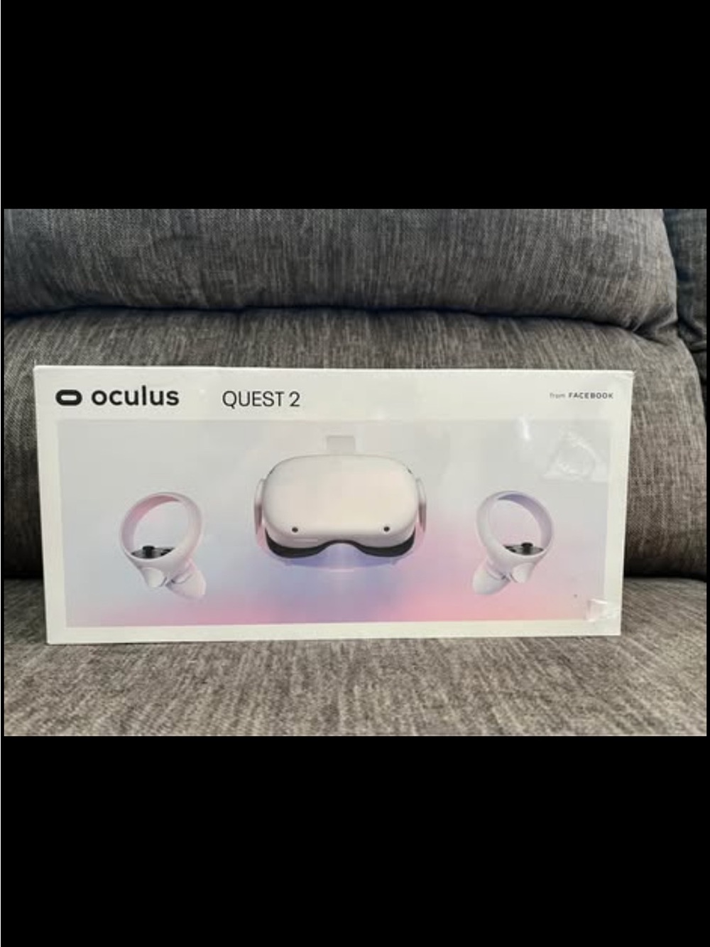 Oculus Quest 2 VR Headset and Controllers - White with Pink Accent
